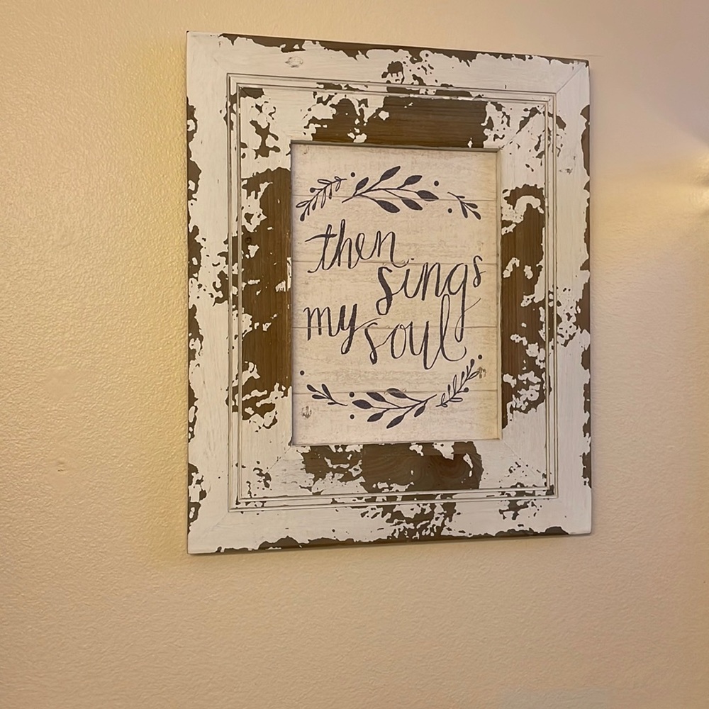Spiritual Wall decor - faux vintage wood
